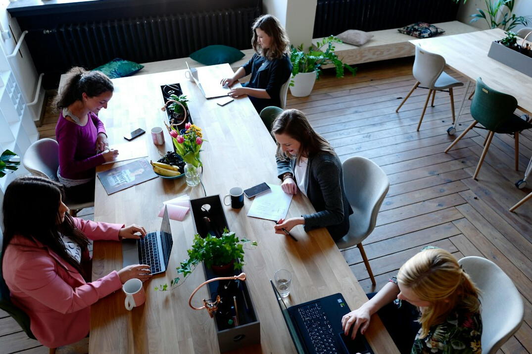 modern office team meeting