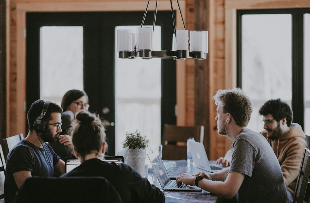 group of professionals in meeting